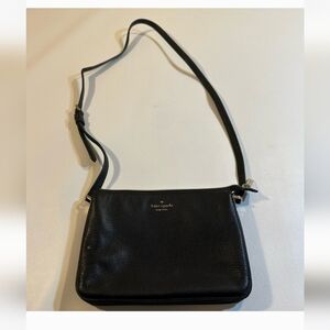 Kate Spade Black Leila Triple Gussett Crossbody